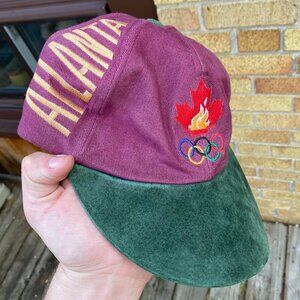 Vintage 1996 Atlanta Olympics Embroidered Hat Velvet